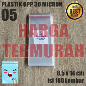 85x14 cm Plastik Opp 30 micron isi 100 lembar
