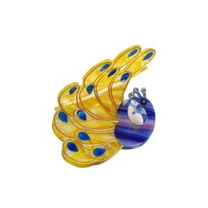 Lightweight Acetate Hair Claw Clip Women Girls Hair Accessories Animal Peacocks Design Delicate Hair Grip