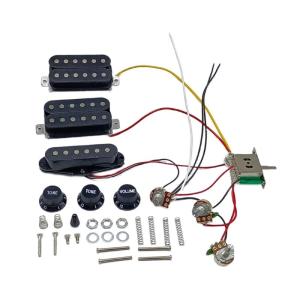 Prewired HSH Guitar Pickups Replacement Part Set with 5 Way Converter Switch for Professional Sound on Electric Guitar
