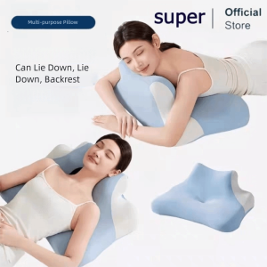 COOLSOO ผ่อนคลาย หมอนเมมโมรี่โฟม รูปร่างตามหลักสรีรศาสตร์ ป้องกันคอหลัง หมอนรองคอสำหรับนอน ใหม่ สะดวกสบาย หมอนรองศีรษะ ใช้ในบ้าน