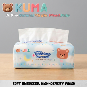 KUMA 4-Ply Facial Tissue Pure Virgin Wood Pulp Pack Viral Household Tissue (hindi napupunit agad)