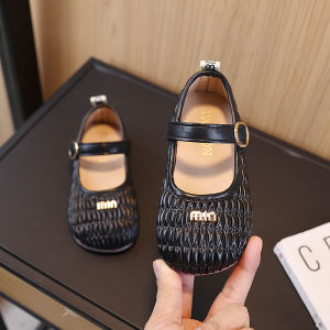 [Free Shipping] ChildrenS Leather Shoes For Spring And Autumn Korean Style Girls Small Leather Shoes Princess Flats Comfortable Baby Loafers