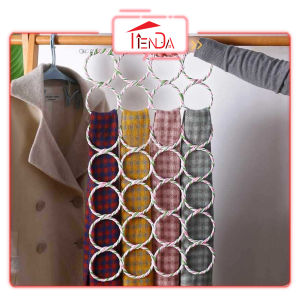 12 Holes 28 holes Scarf Necktie Hanger Holder Hanger Tudung Organizer Closet Space Saver (Random Color)