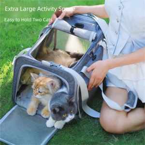 ANAMA Large Capacity Cat Carrier Handbag Breathable Oxford Pet Carrying Bag Durable Portable Cat Transport Bag Cats