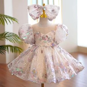 Children Evening Dresses for Girls 3 12 14 Years Kids Birthday Party Luxury 2026 Fluffy Ball Gown Wedding Prom Formal Lace Dress2026