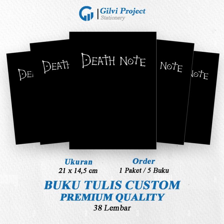 Buku Tulis Sekolah Custom Tema Death Note Bergaris 38 Lembar 1 Pak Isi