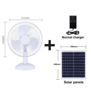 Ternaga 16-inch Solar Oscillating Standing Fan Rechargeable Mobile Fan Remote Control Floor Fan Height-adjustable Suitable for Bedroom or Outdoor