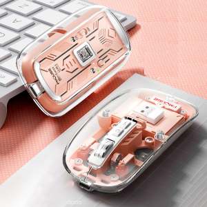 Transparent Tri-mode Wireless Mouse Universal 2.4G USB Bluetooth Mouse Silent For Tablet Laptop PC Computer DPI Adjustable