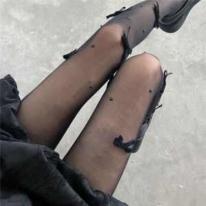 งน่องตาข่ายประดับโบว์ สวยหวานเซ๊กซี่น่ามอง