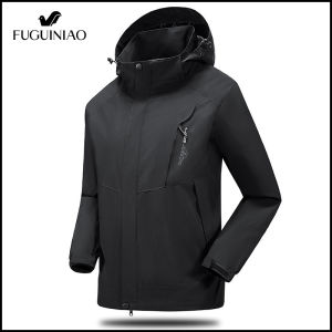 Fuguiniao Áo gió nam tác chiến áo khoác ngoài trời không thấm nước Áo khoác trùm đầu chiến trường leo núi outwear