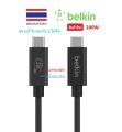 Belkin ใหม่ USB4 4K USB-C to USB-C 240W + 20Gbps CABLE 1.2 เมตร รุ่น INZ004qc1.2MBK Belkin USB-C to USB-C สายชาร์จ 240W ความเร็วสูง พร้อมสายรัด สำหรับ MacBook/Chromebook. 