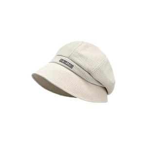 NOVELLEO Solid Color Wide Brim Sun Hat Casual Breathable Sun Protection Cap Simple with  Hook Outdoor Beach Hat Spring Autumn
