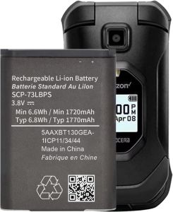 SCP-73LBPS Battery(2026 New Upgraded) 0 Cycle Original Replacement Kyocera DuraXV Extreme E4810/Kyocera DuraXE Epic E4830 Verizon Flip Phone