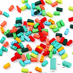 50-100pcs 2 Holes Plastic Acrylic Square English Alphabet Letter Loose Beads for DIY Necklace Bracelet Earring Jewelry Making