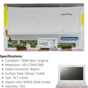 Layar LCD Netbook Samsung N148 N145 N220 NF110 N150 N105 N143 NC110 new original