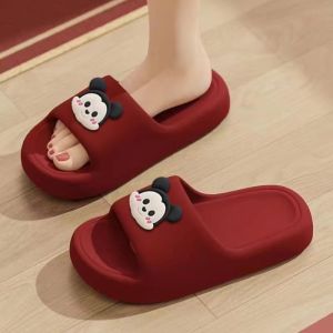 Free Shipping Red Festive And Elegant Thick-Soled EVA Wedding Sandals For Women Suitable For Outdoor Wear In Summer Lightweight And Perfect As Indoor Slippers