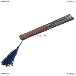 [COD] WANGJIA Vinatge Wave Fan Portable Folding Fan Pocket Fan For Wedding Party Decoration Dancing Performances Gifts
