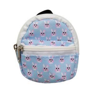 JAYQQ Cute Flower Design Doll Backpack Double Layer Zipper Cotton Material BJD Doll Backpack Cute Hand-made Craft Canvas Backpack Dollhouse Decors