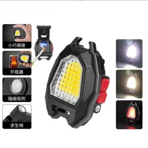 AE Đèn móc khóa mới đang rất được ưa chuộng. COB Đèn làm việc từ tính dùng cho sửa chữa ô tô LED Đèn móc khóa dùng cho cắm trại