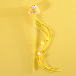 Cookies Cat Stick Plush Cat Cartoon Cheese Toast Tassel Ball Toy Rod