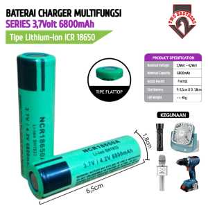Baterai Charger / Cas/ Isi Ulang Tipe Li-ion NCR 18650 A 6800mAh 37/4.2V Isi 2 PCS