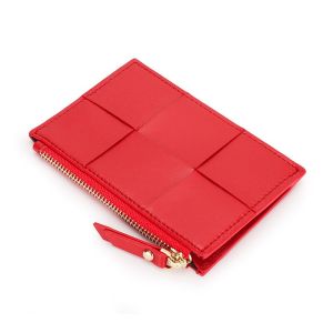 ROYAL BAGGER กระเป๋าสตางค์สั้นขนาดเล็กสำหรับผู้หญิงหนังแกะแท้หนังนุ่มผู้ถือบัตรซิปกระเป๋าเงินเหรียญหญิงกระเป๋าสตางค์ถัก