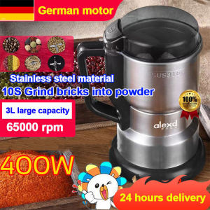 Alex[400W 65000rpm] 440C stainless steel coffee grinder electric coffee machine with grinder electric spice grinder machine Kitchen Cereal Nut Bean Spices Grain Grinding Machine Multifunction Home Coffe Grinder Machine  Grinding machine   Grinding Machine