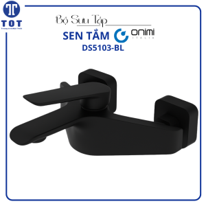 Bộ Củ Sen Tắm Nóng Lạnh Gắn Tường ONIMI Màu Đen Mờ Chất Liệu Đồng Thau Cao Cấp DS5103-BL