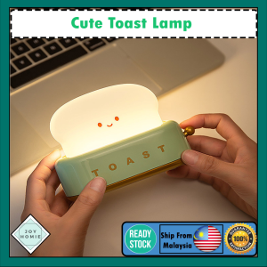 Cute Toast Lamp Bread Night Light Rechargeable Creative Healing Atmosphere Light Wake Up Bedroom Bedside