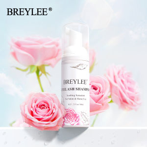 BREYLEE Eyelash Extension Shampoo Set For Softening Smoothing Lashes Brush Cleaner Makeup Brushes Set Skincare 60ML