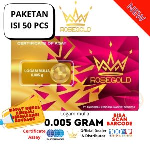 Paket Isi 50 Rose Gold 0.005 Gram MiniGold