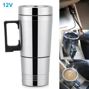 Car Heating Cup 12/24V Water Heater Kettle Electric Coffee Tea Boiling Heated Mug Water Travel kettle For Car