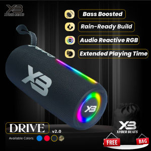Wireless Bluetooth Speaker XB206 DRIVE | Portable Stereo Sound Deep Bass Rechargeable Battery & Bluetooth Connectivity