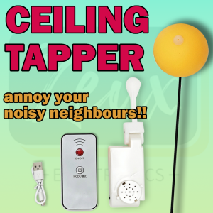 Ceiling Tapper Annoy Upstairs Neighbors Remote Control Device with USB Charging Cable Anti-Noisy Neighbour Tapping Device