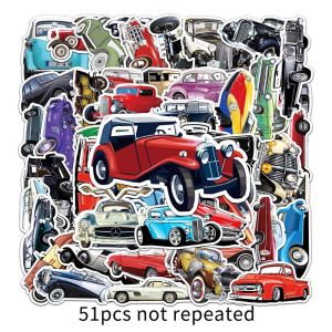 Transportation Car Sticker Retro Classic Car Off-Road Sports Car Racing Personalized Trendy Cartoon Kids Sticker
