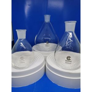 FLORENTINE FLASK WITH GROUND SOCKET AND BEADED RIM 24/29