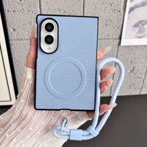 For Samsung Galaxy Z Fold 8 Case Luxury PU Skin Lanyard MagSafe Protective Back Cover Case For Z Fold 8 Ultra Shell