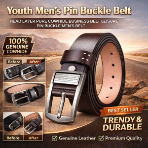 [Premium Durability] Genuine Leather Belts for Men/Handcrafted Full-Grain Leather Belts/Classic Dress Belts Timeless Style/Secure Fit/Long-Lasting Wear Everyday and Formal Attire