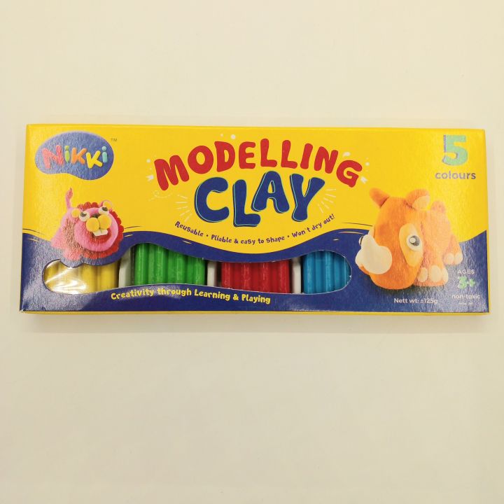Nikki 5 Colours Fun Clays Modelling Clay (MD50) Lazada