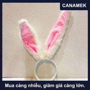 【CANAMEK】 Giáng sinh Thỏ Tai Dài Headband cho phụ nữ cosplay Bunny cô gái dễ thương và hài hước Headband phụ kiện