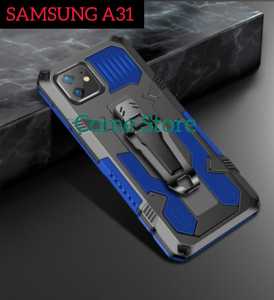 Samsung Galaxy A31 Hard Case Armor Belt Clip Kick Standing Cover Casing Armor Terbaru