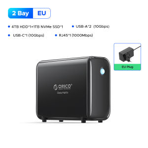 ORICO DataMatrix External Hard Drives USB 3.2 Type-C RJ45 Up to 10Gbps No RAID Up to 17TB Ideal Solution for Hot and Cold Data Compatible with Windows and Mac