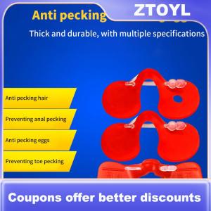 【ZTOYL】 50Pcs Red Plastic Chicken Glasses Pheasant Anti-pecking Goggles Glasses With Bolt Protect Poultry Supplies Hens Farm Accessories