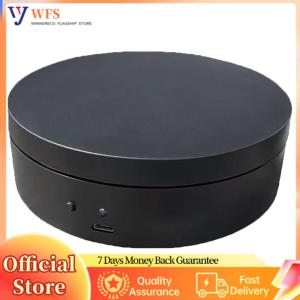 【Flagship】360 Degree Rotating Electric Turntable USB Charging/Battery Operated Photography Show Holder for Model Cake 3D Images