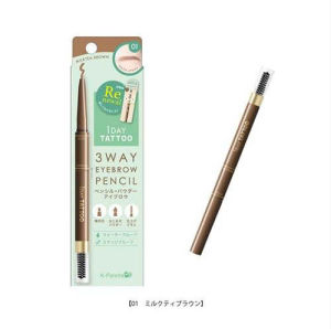 Chì kẻ mày 3 đầu chống nước K-Palette 1Day Tattoo 3in1 (Mẫu mới) - Nhật Bản