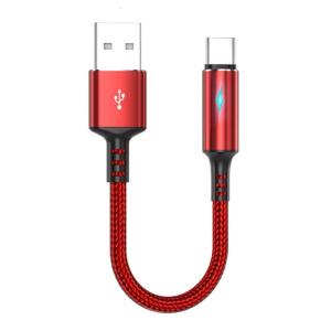 USB nhỏ gọn từ USB Loại C đến USB Loại A sạc & Cáp dữ liệu 2.4A dây dây 25cm dây ngắn nylon và vật liệu hợp kim nhôm