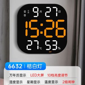 Digital Wall Clock For Living Room Digital Wall Clock For Bedroom Digital Perpetual Calendar Household Mute Wall-Mounted Clock Wall Watch For Living Room Digital Clock Wall Art