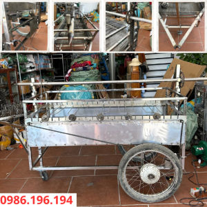 MÁY NƯỚNG 22 XIÊN INOX ĐA NĂNG DI ĐỘNG CÓ ĐẦU KÉO . QUAY LỢN - DÊ - CHÓ - GÀ - VỊT