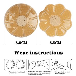 MOMO Upgraded Silicone Adhesive Bra Reusable Nipple Tape Invisible Nipple Cover for Women