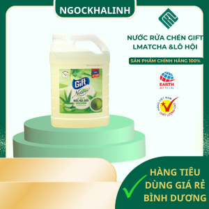 Nước rửa chén Gift lmatcha &Lô hội can 3.8Kg